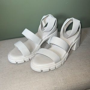 Great condition, worn once! madden girl cream strappy sandal